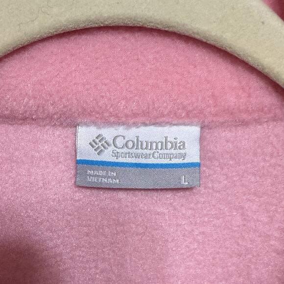 Columbia Womens Benton Springs Full Zip Fleece Jacket Large Pink Zip Pockets NEW - Picture 6 of 9